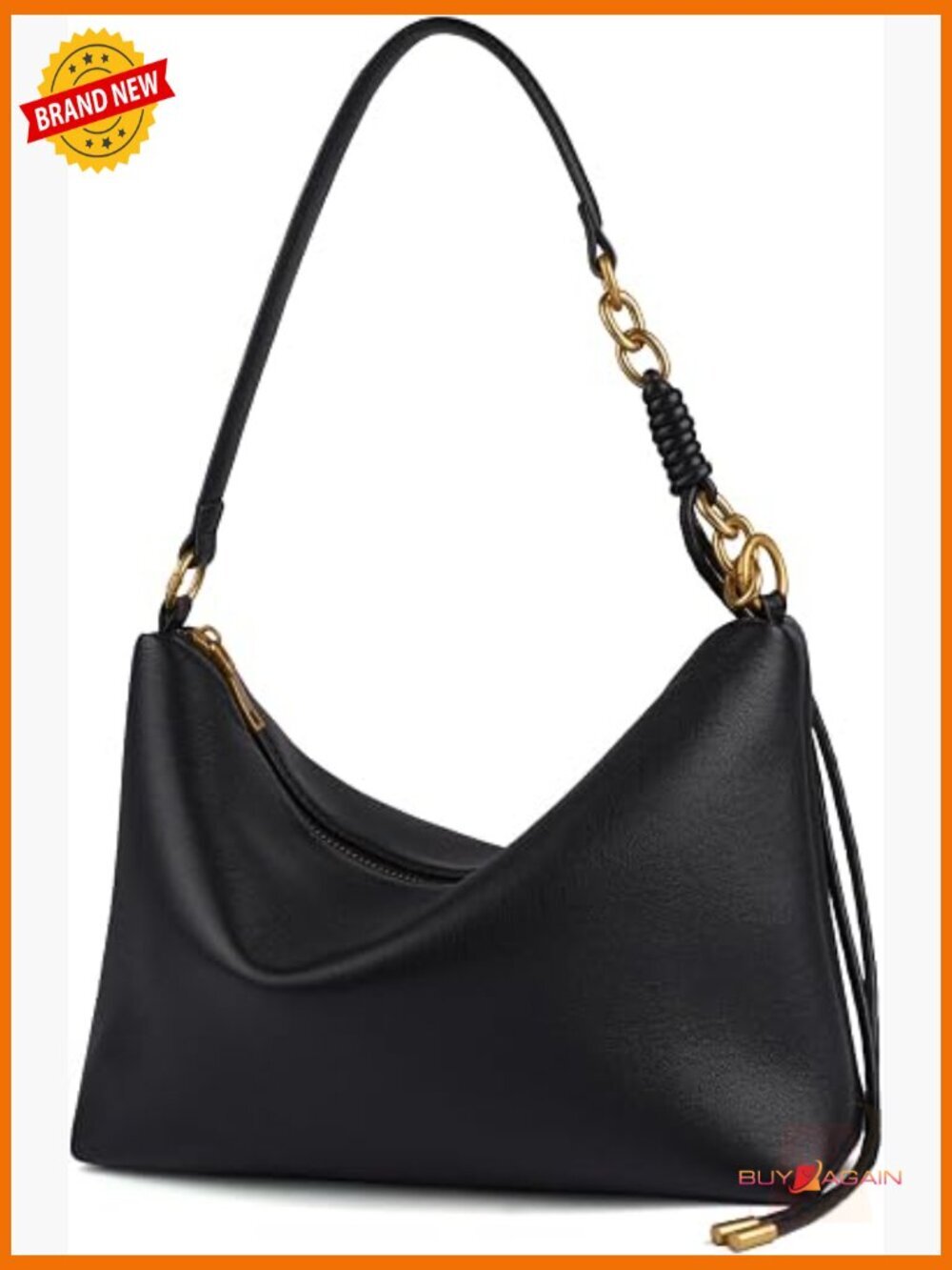 Slouchy Hobo Shoulder Bag Vegan Leather Crossbody Tote with Adjustable Strap